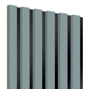 Lameo Dřevěné lamely na černé HDF desce - skandinávská šeď 30x275cm