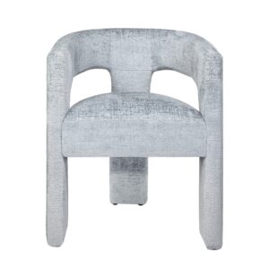 LivinHill Designové čalouněné jídelní křeslo Leith modrošedé