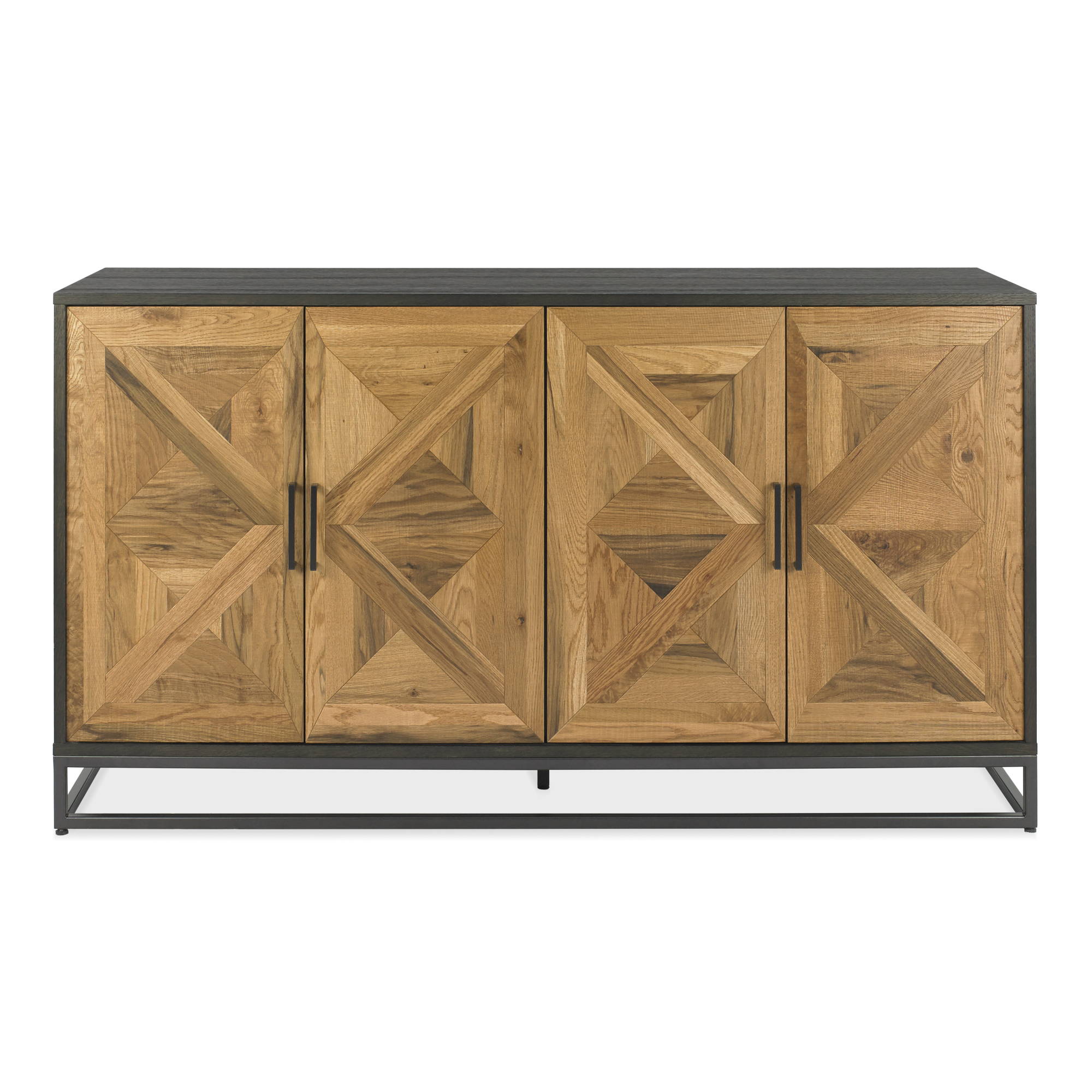LivinHill Komoda Indus 160 cm z masivu dub přírodní/grafit - Obrázek 2