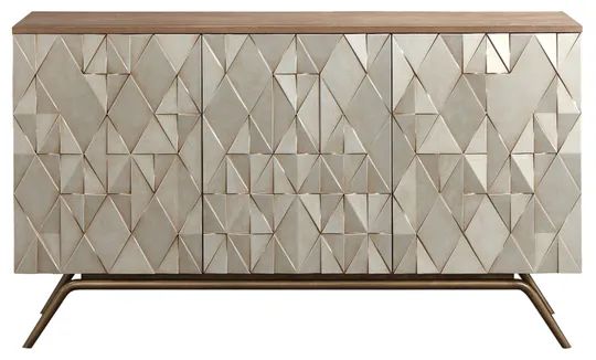 LivinHill Komoda Stilig 150 cm šampaňské zlato/hnědá