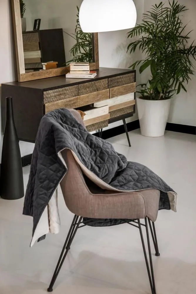 LivinHill Nástěnné zrcadlo Adesso 120 cm z masivu hnědé/šedé - Obrázek 2