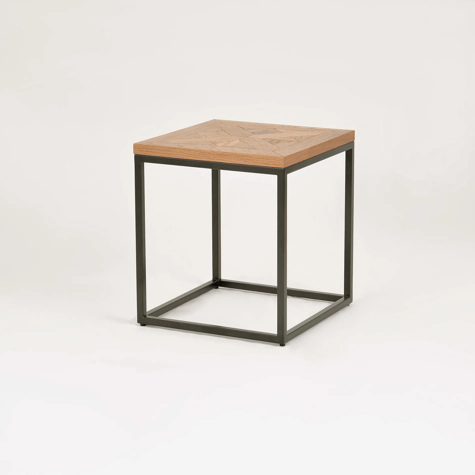 LivinHill Odkládací stolek Indus 45 cm z masivu dub přírodní/grafit - Obrázek 2