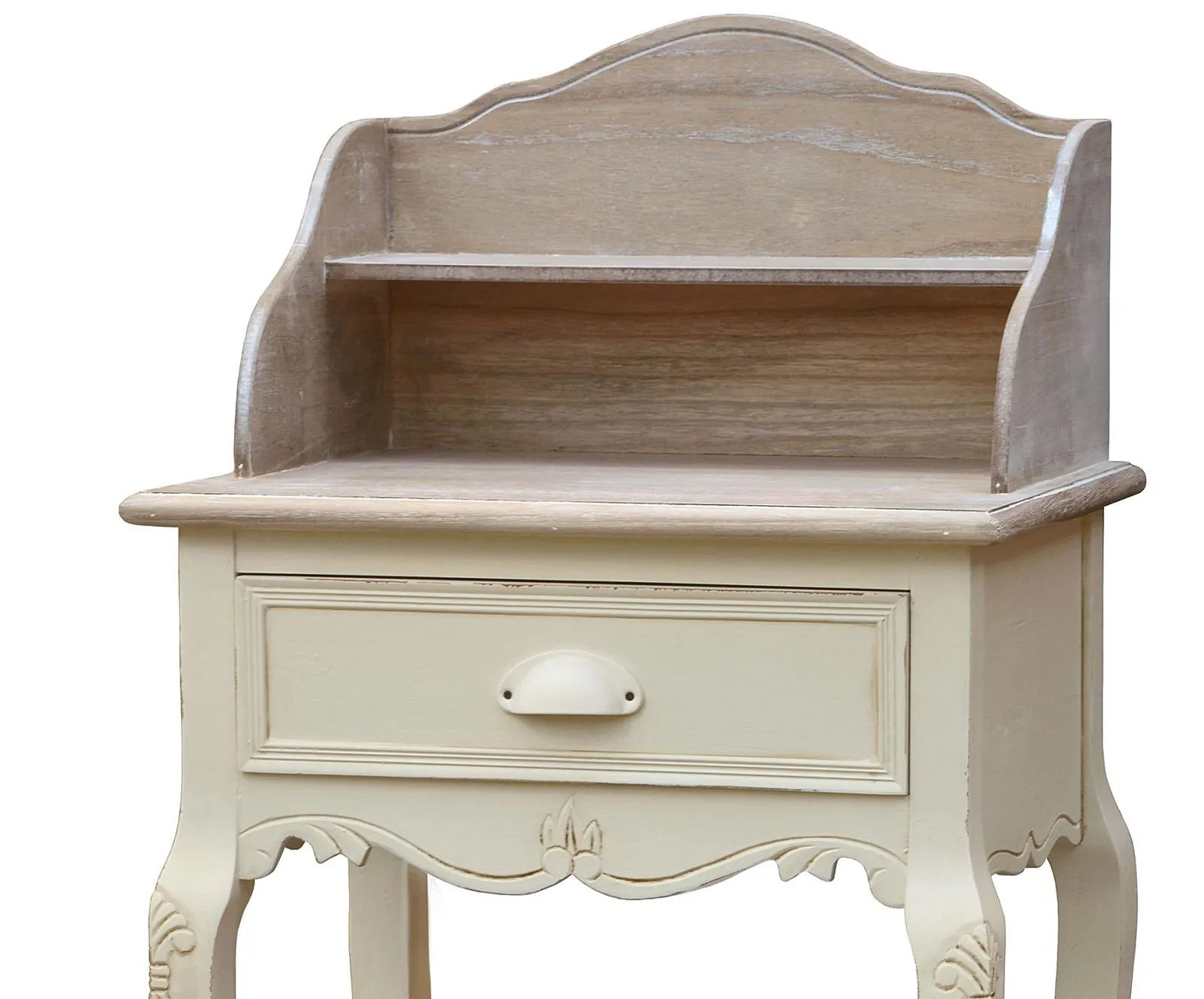 LivinHill Odkládací stolek Rimini 49 cm z masivu krémový - Obrázek 2