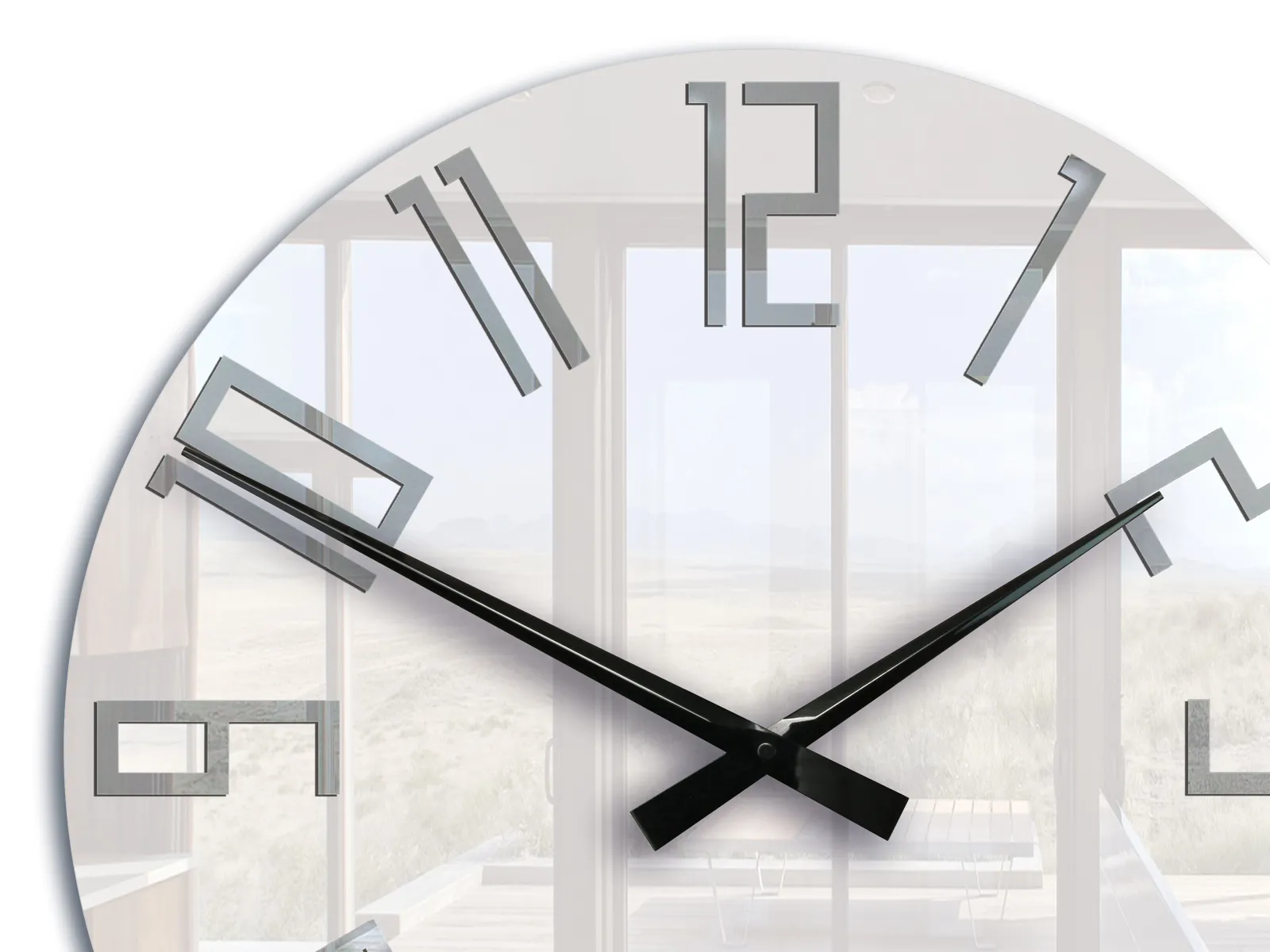 ModernClock Nástěnné hodiny Slim 59 cm bílé/šedé - Obrázek 2