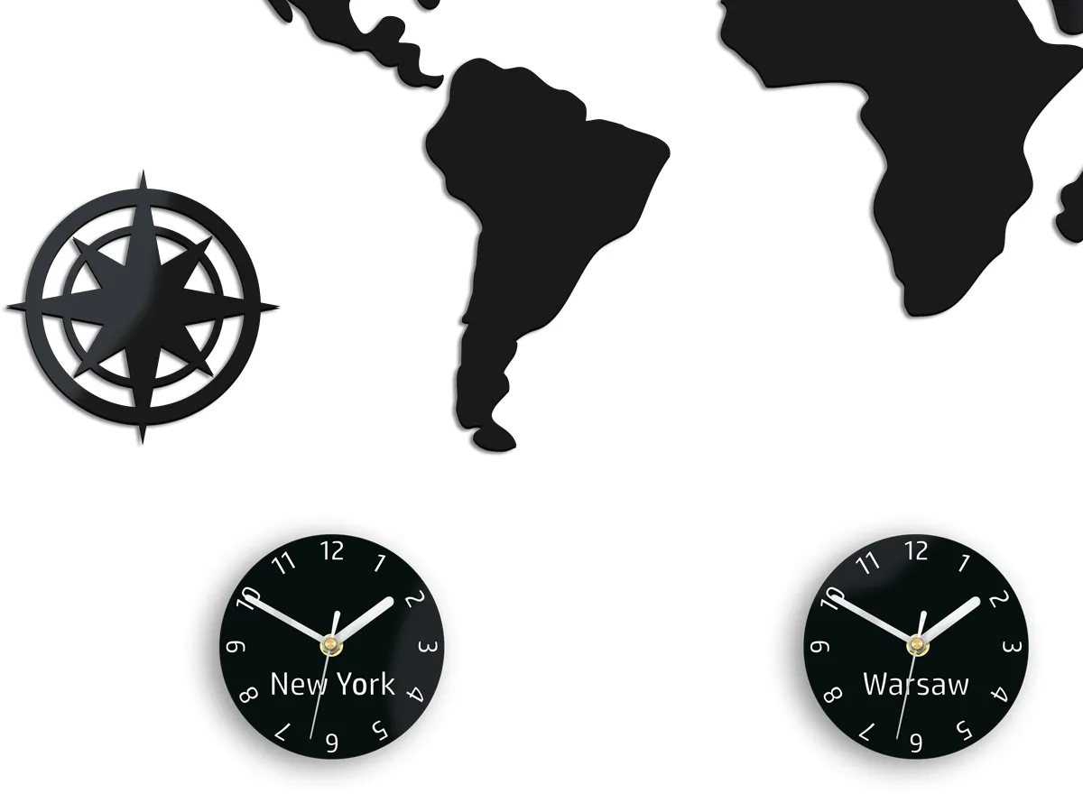 ModernClock Nástěnné samolepící hodiny Swiet 100x56 cm černé - Obrázek 2