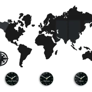ModernClock Nástěnné samolepící hodiny Swiet 100x56 cm černé