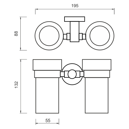 nádobky skleněné UNIX - UN 13058DW-26