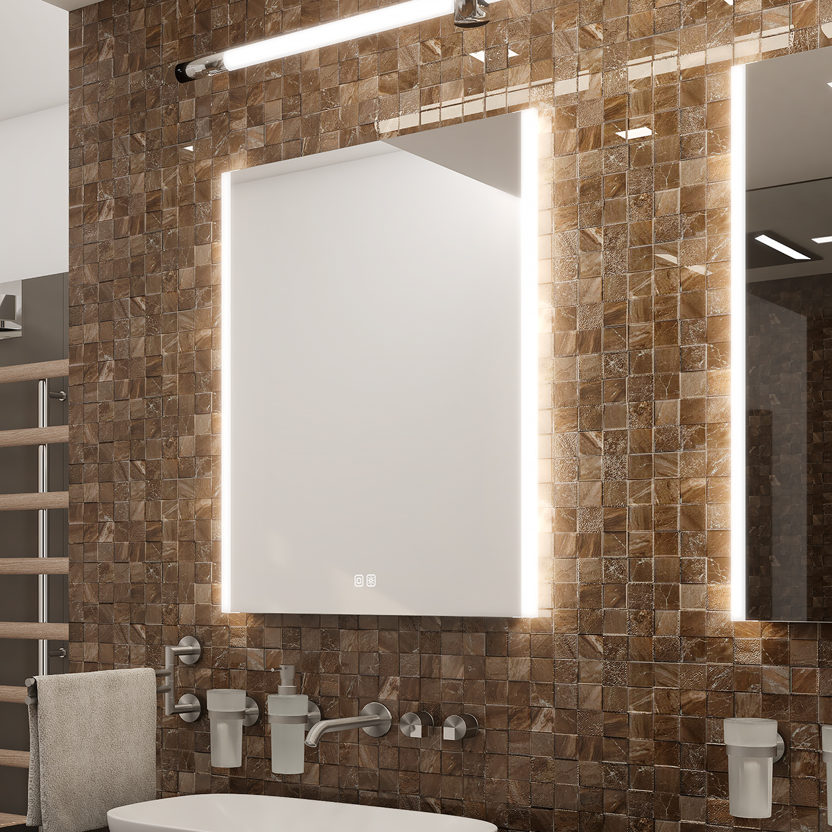 Nimco LED zrcadlo 500x700 se dvěma dotykovými senzory - ZP 11001VX