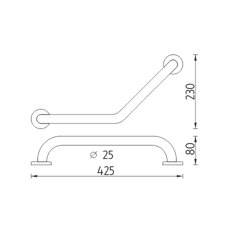 Nimco Madlo lomené 425x25 mm - BM 7035L-18 - Obrázek 2