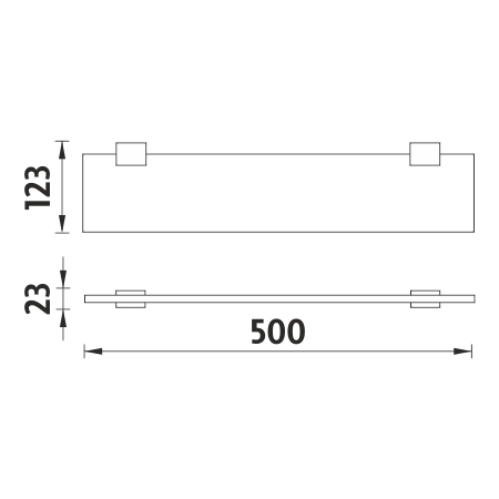 50 cm KIBO černá - Ki-X350-C-90