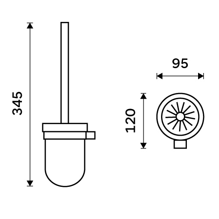 Nimco WC štětka BORMO - BR 11094KU-26 - Obrázek 2