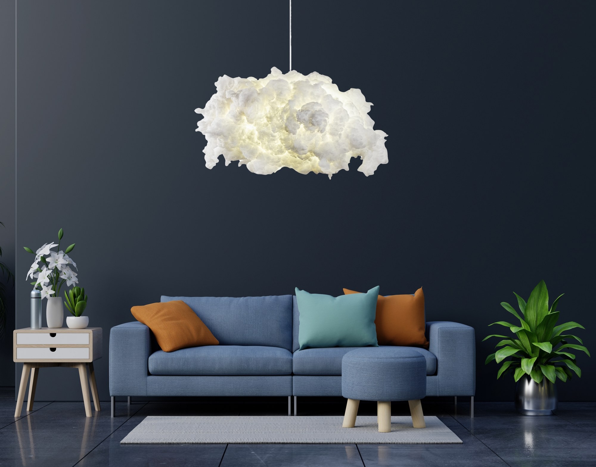 Opviq Závěsný lustr Serenity 60 cm bílý - Obrázek 2