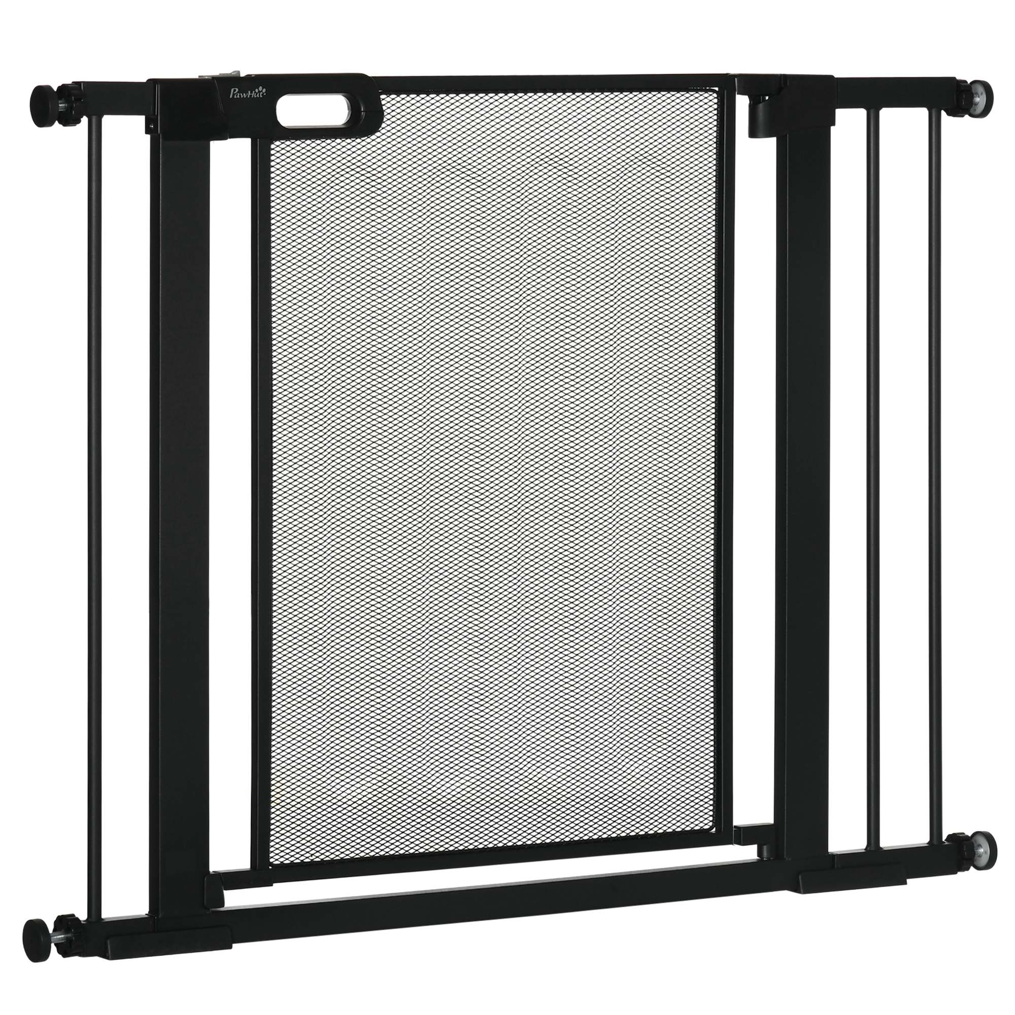 PAWHUT Zábrana pro psy do dveří s brankou 75-103 x 76 cm černá