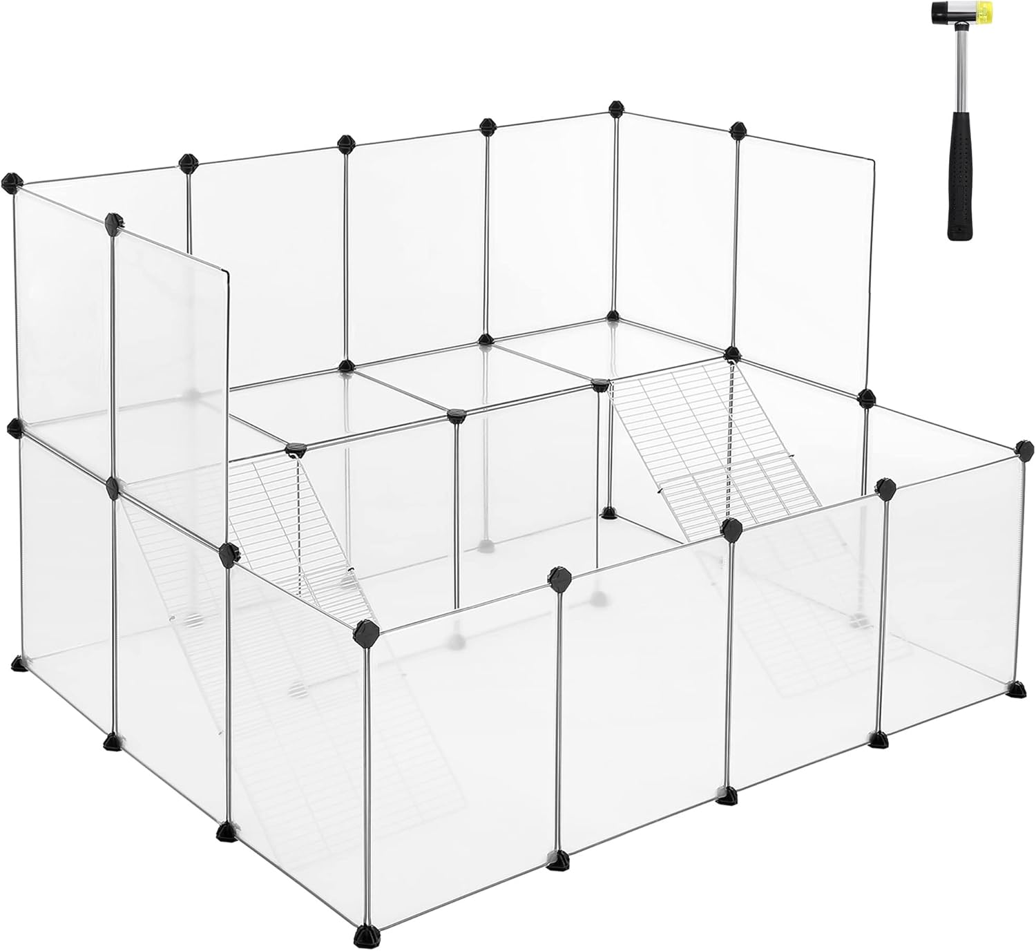 SONGMICS Ohrádka pro malá zvířátka 143 x 92 x 108 cm