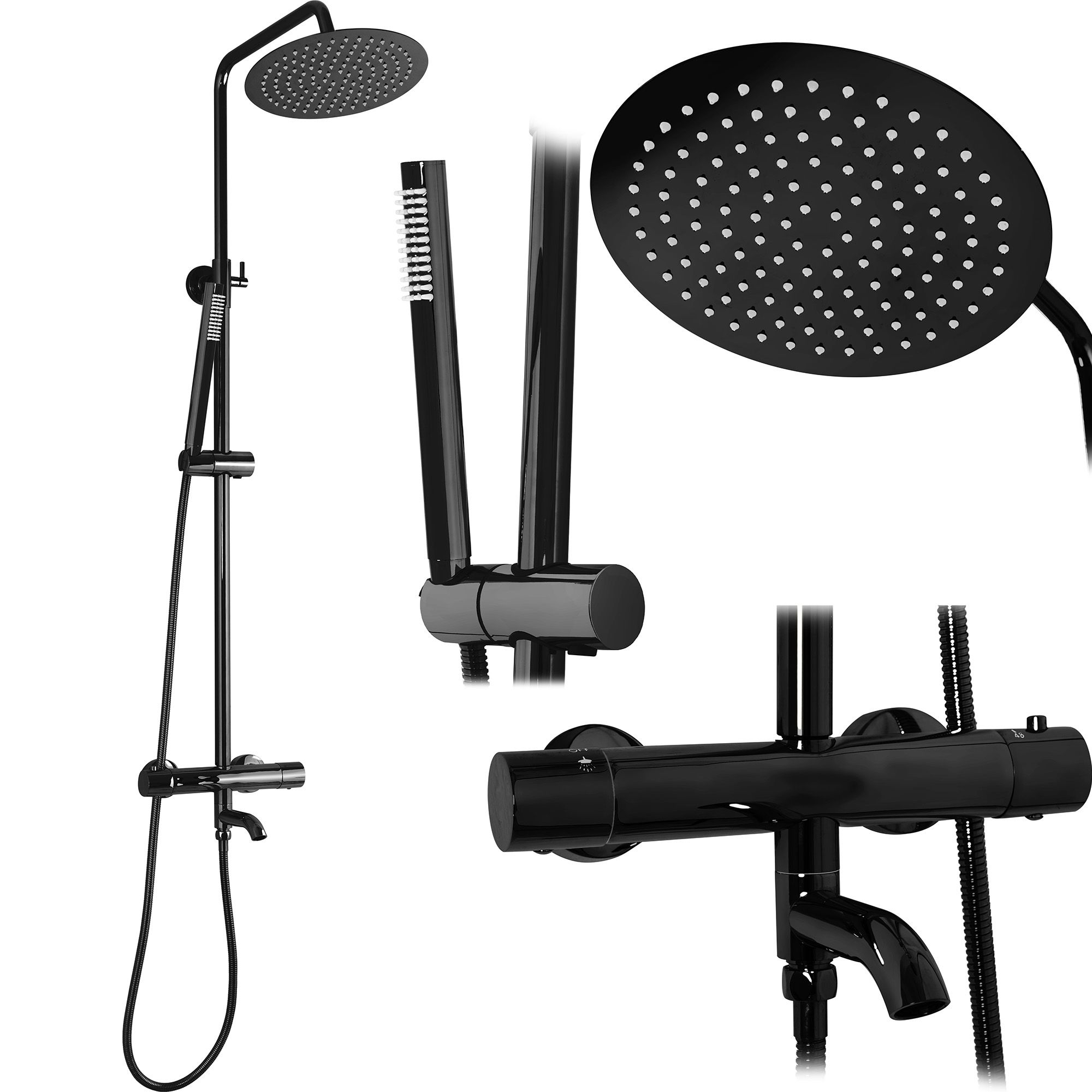 Sprchový komplet s termostatickou baterií REA LUNGO