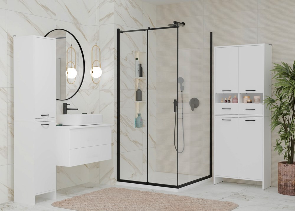 TP Living Horní závěsná koupelnová skříňka Nina 66 cm bílá - Obrázek 2
