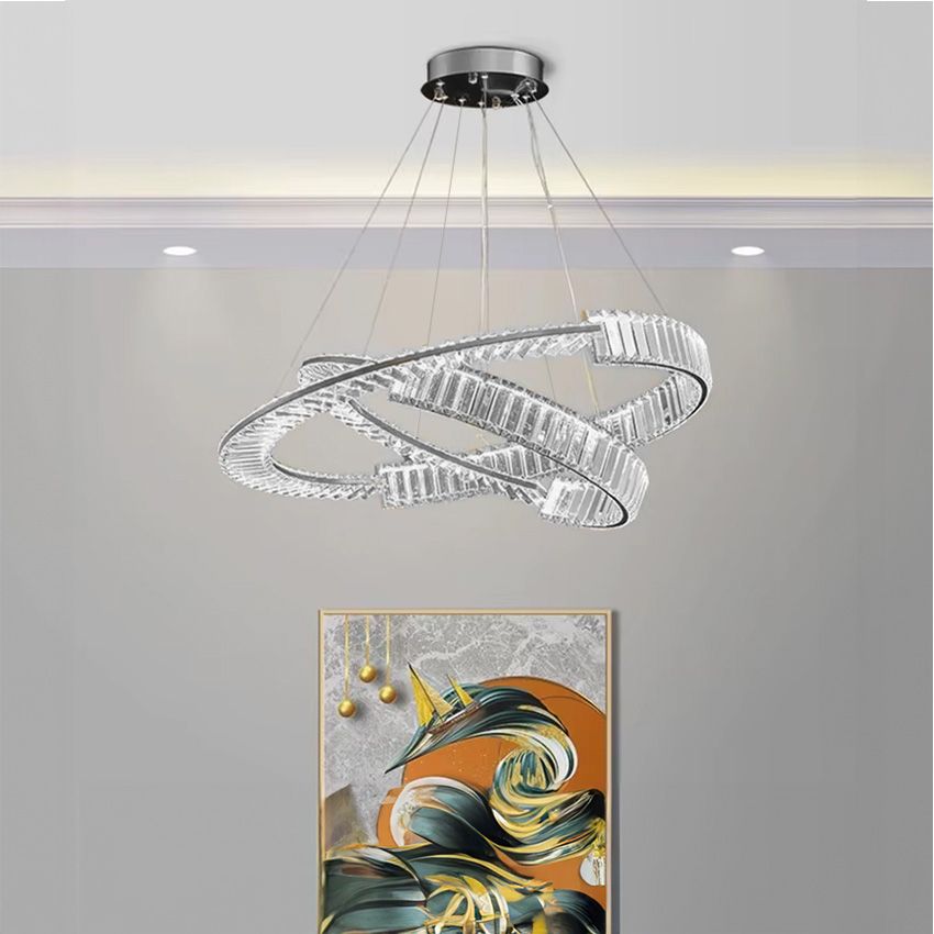 Toolight Designové LED osvětlení Crystal + dálkové ovládání APP1525-CP60/80 CHROME - Obrázek 2