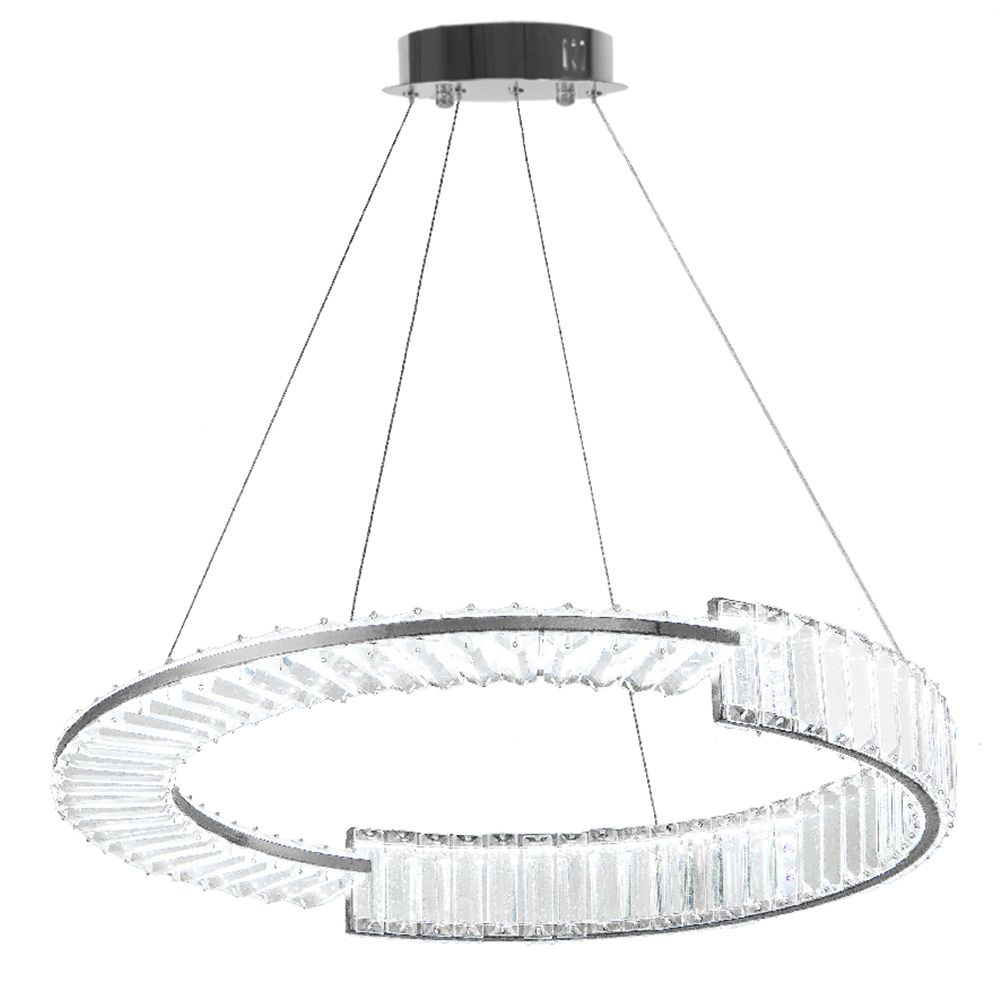 Toolight Designové LED osvětlení Crystal + dálkové ovládání APP1529-CP60 CHROME