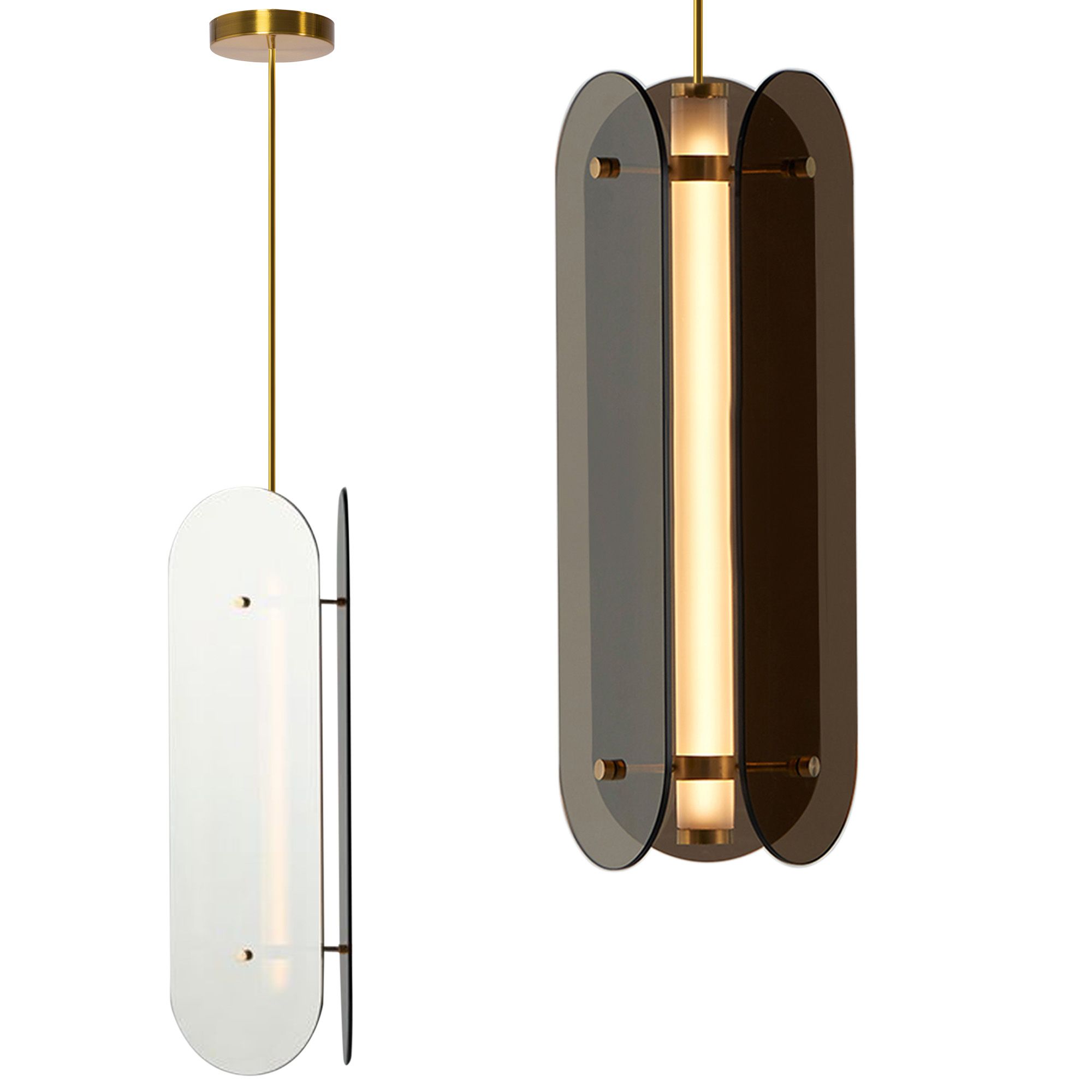 Toolight Designové LED osvětlení Industry LONG APP1676-CP černá/zlatá