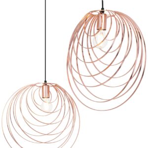 Toolight Geometrická stropní lampa ROSE GOLD APP427-1CP