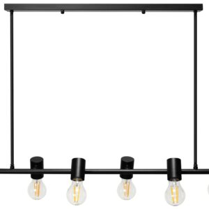 Toolight Industriální kovová stropní lampa černá APP480-6CP