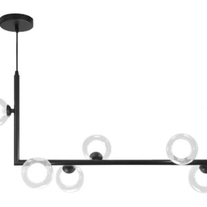 Toolight Kovová industriální stropní lampa černá APP755-6CP