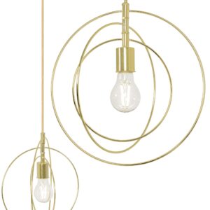 Toolight Kovová kruhová stropní lampa zlatá APP286-1CP