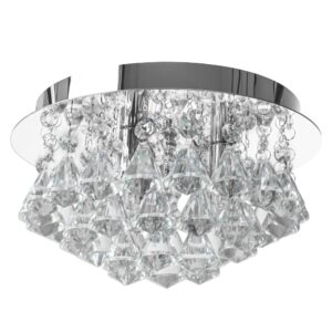 Toolight Křišťálová lampa Plafon APP 1039-3C Chrom