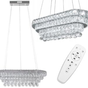 Toolight Křišťálová závěsná stropní lampa LED 102W Remote APP417-CP