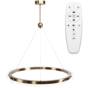 Toolight Kruhové LED stropní osvětlení APP1549-cp zlaté + dálkové ovládání