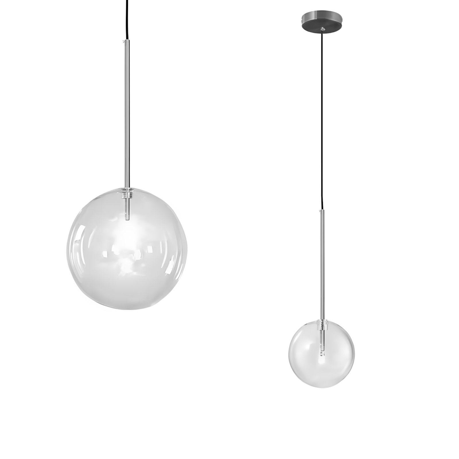 Toolight LED skleněné stropní závěsné svítidlo 15cm APP1682-1CP