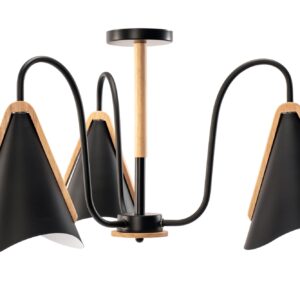 Toolight LED skleněné stropní závěsné svítidlo APP442-CP černá