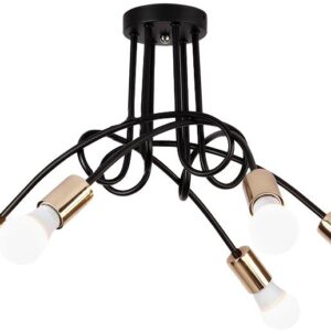 Toolight Lampa Paradise 5 černé zlato APP518-5C