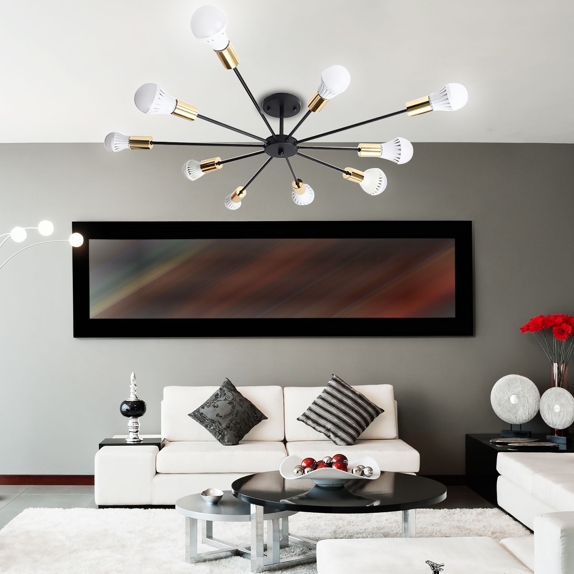 Toolight Lampa Spider 10 černé zlato APP503-10C - Obrázek 2