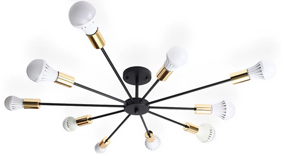 Toolight Lampa Spider 10 černé zlato APP503-10C