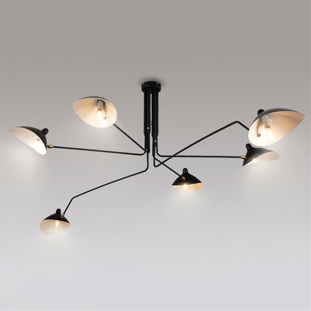 Toolight Moderní 6-ramenné stropní osvětlení APP570-6C černé - Obrázek 2