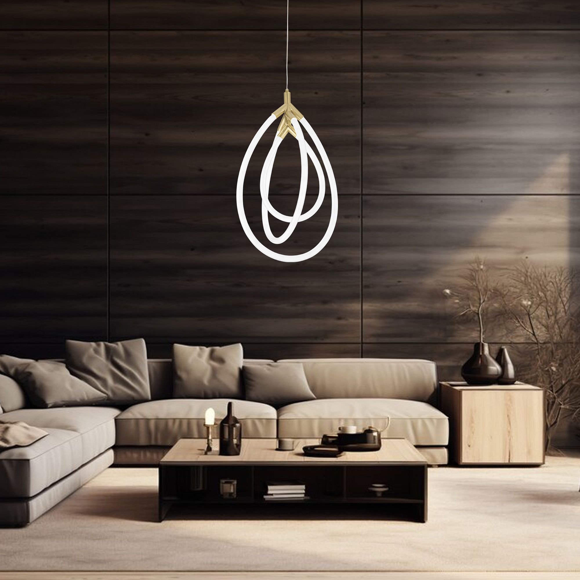 Toolight Moderní LED osvětlení Circle-2 G018-CP zlaté - Obrázek 2