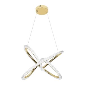Toolight Moderní LED osvětlení Double Circle G035-CP zlaté