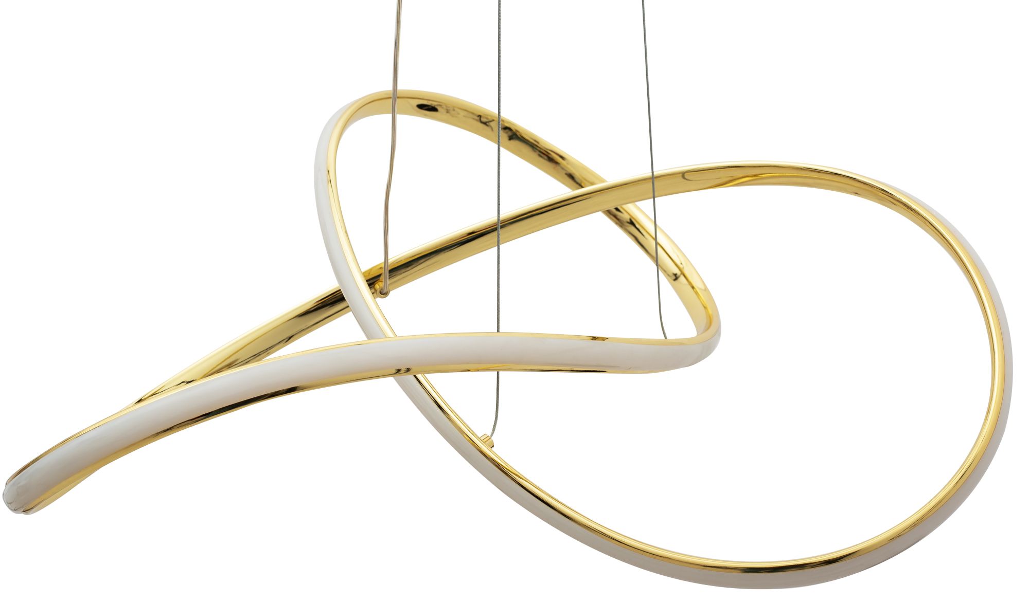 Toolight Moderní LED závěsné stropní svítidlo Ring + dálkové ovládání APP394-CP Gold - Obrázek 2