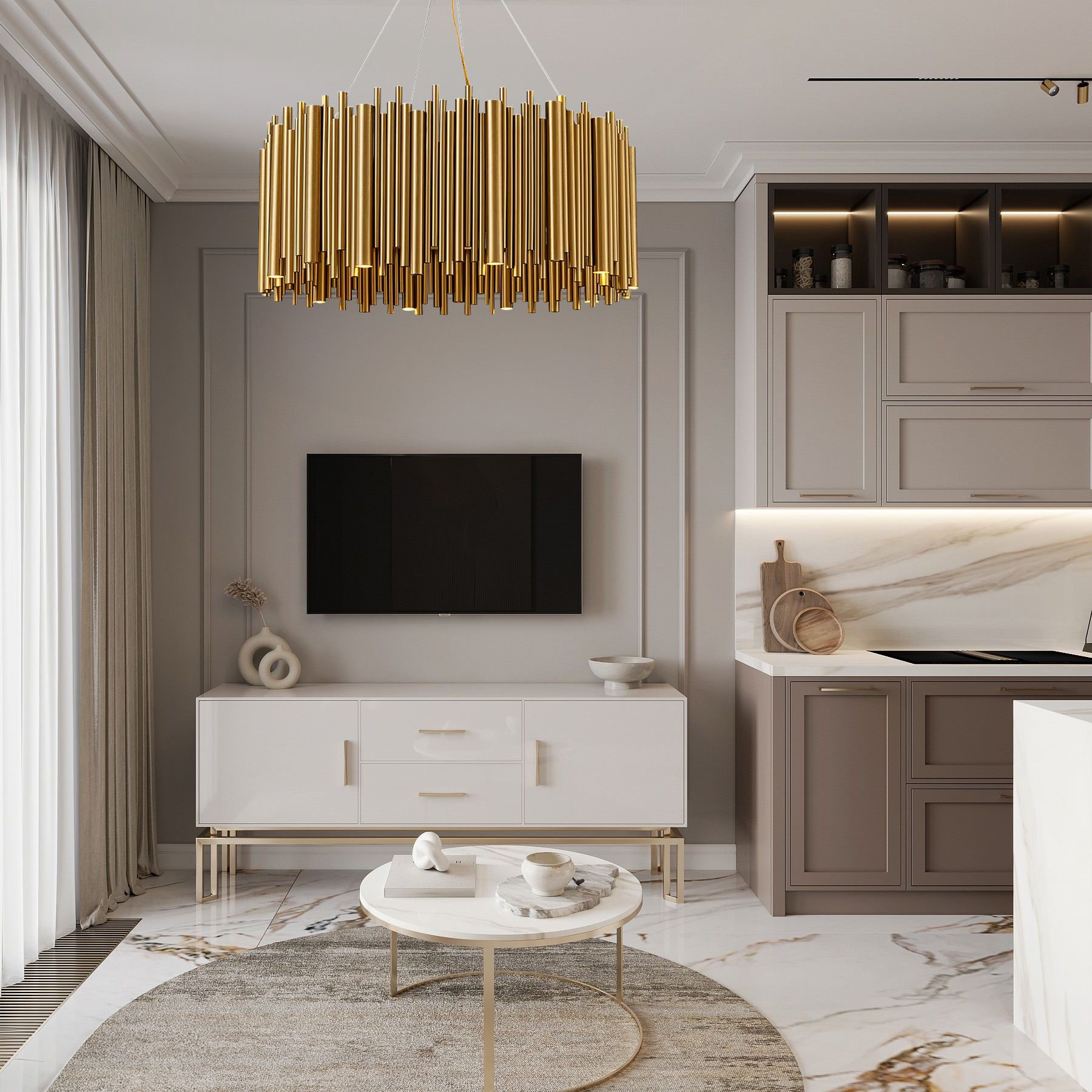 Toolight Moderní designové osvětlení APP1560-12CP zlaté - Obrázek 2