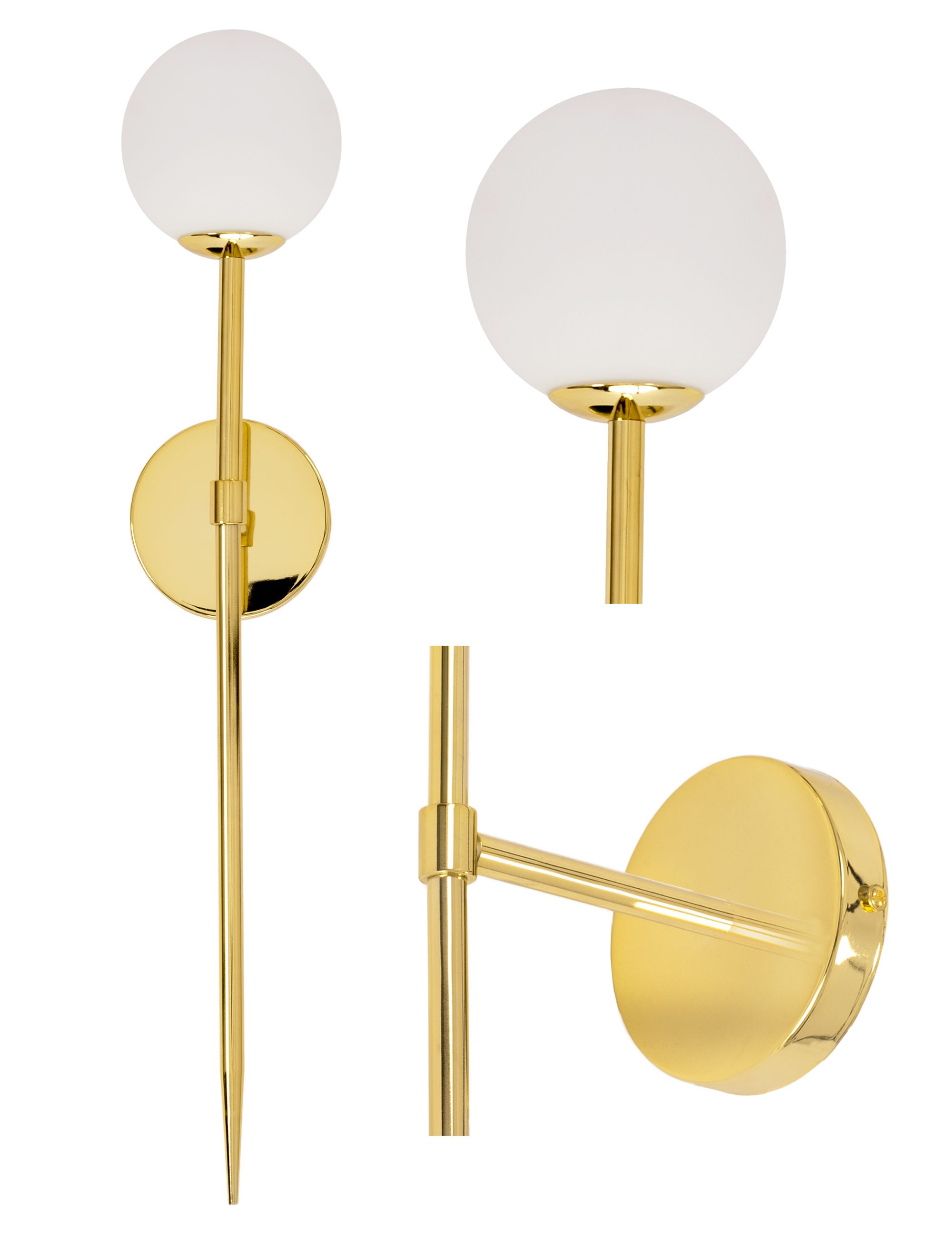 Toolight Moderní nástěnná lampa 75cm APP580-1W ZLATÁ