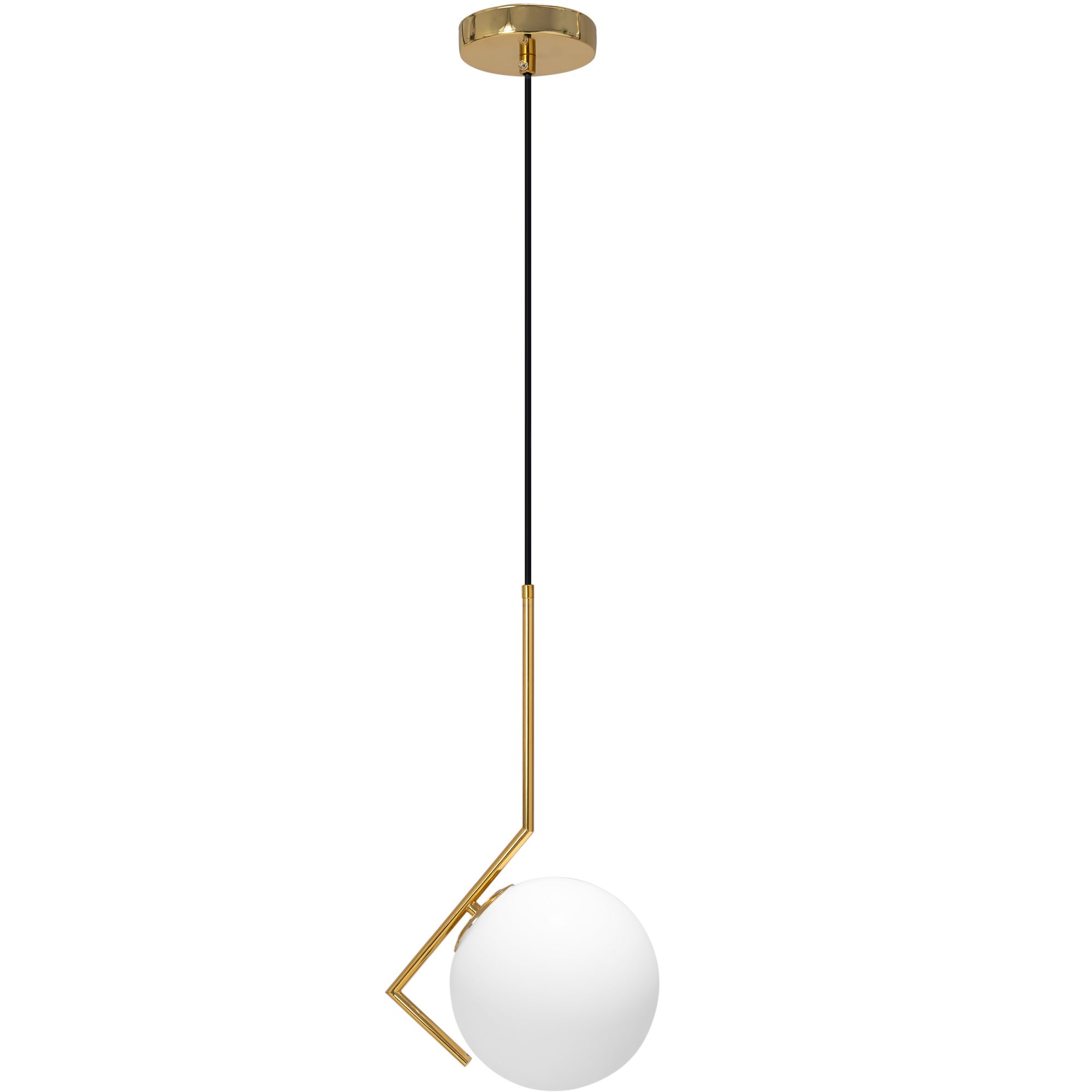 Toolight Moderní skleněná závěsná stropní lampa zlatá APP429-1CP - Obrázek 2