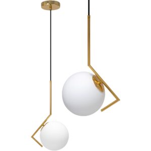 Toolight Moderní skleněná závěsná stropní lampa zlatá APP429-1CP