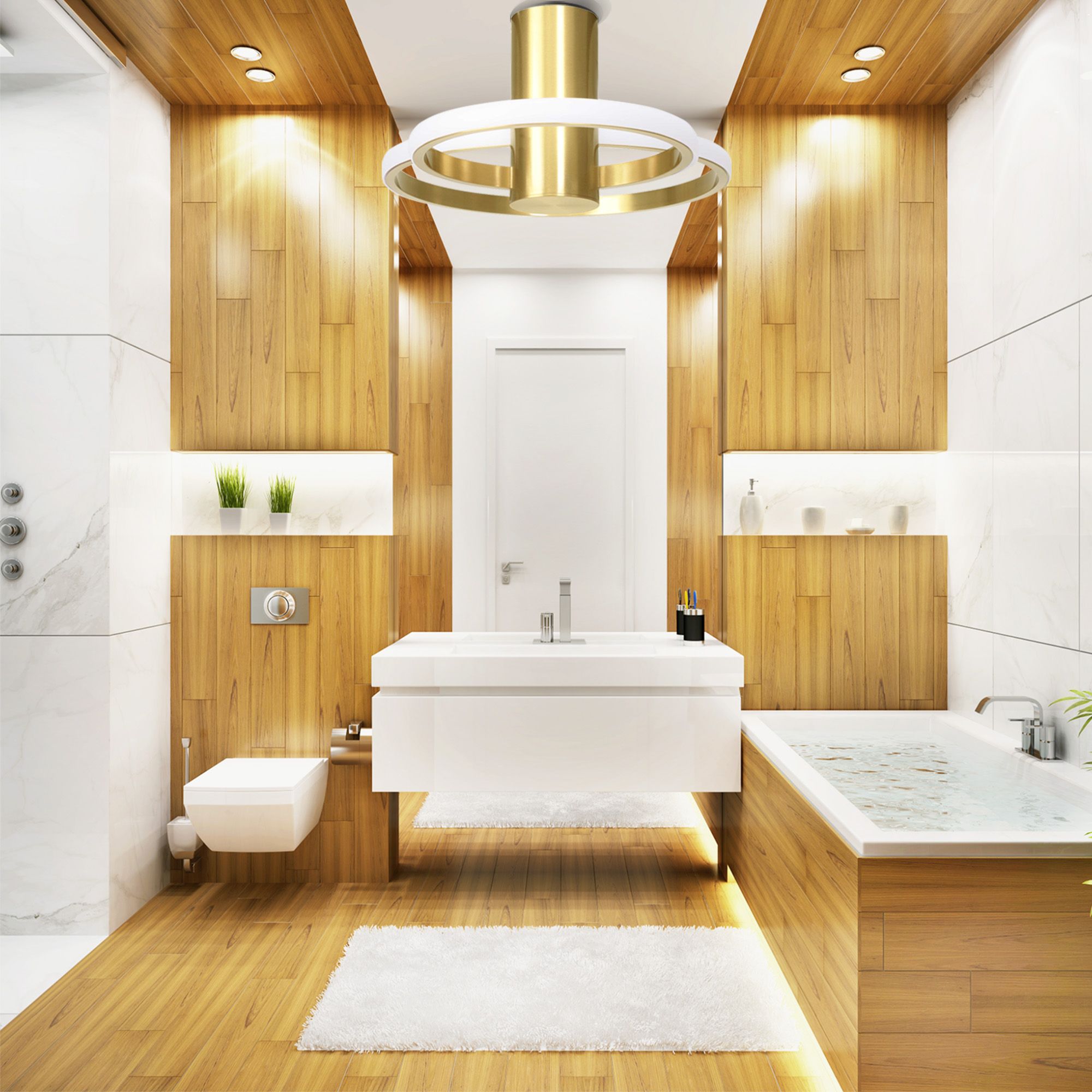 Toolight Moderní stropní svítidlo APP1402-CW Gold - Obrázek 2