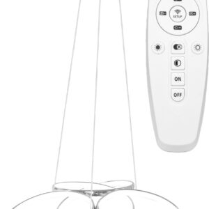 Toolight Moderní stropní svítidlo LED + PILOT APP795-CP Flat Chrome