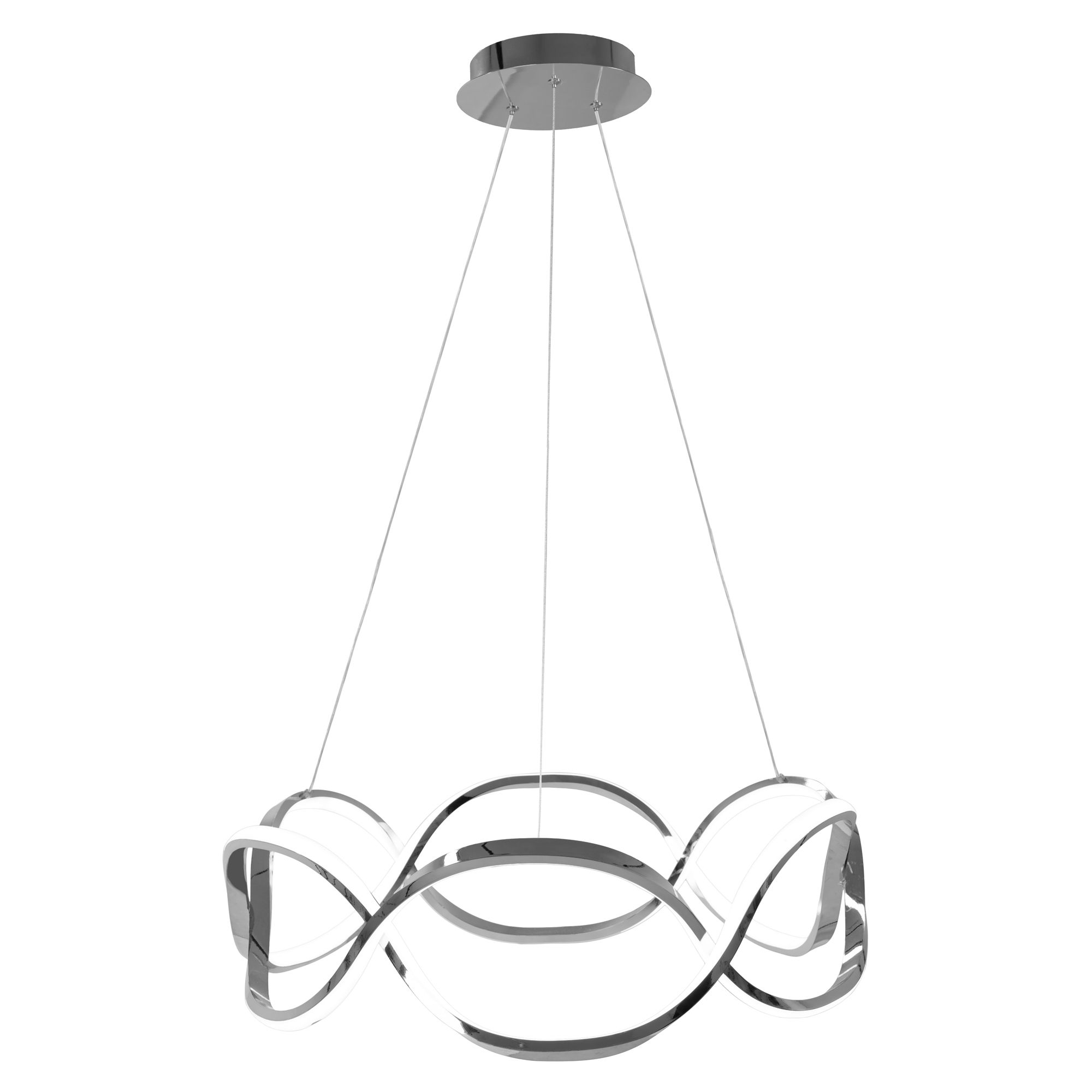 Toolight Moderní stropní svítidlo LED + PILOT APP801-CP Twist Chrome - Obrázek 2