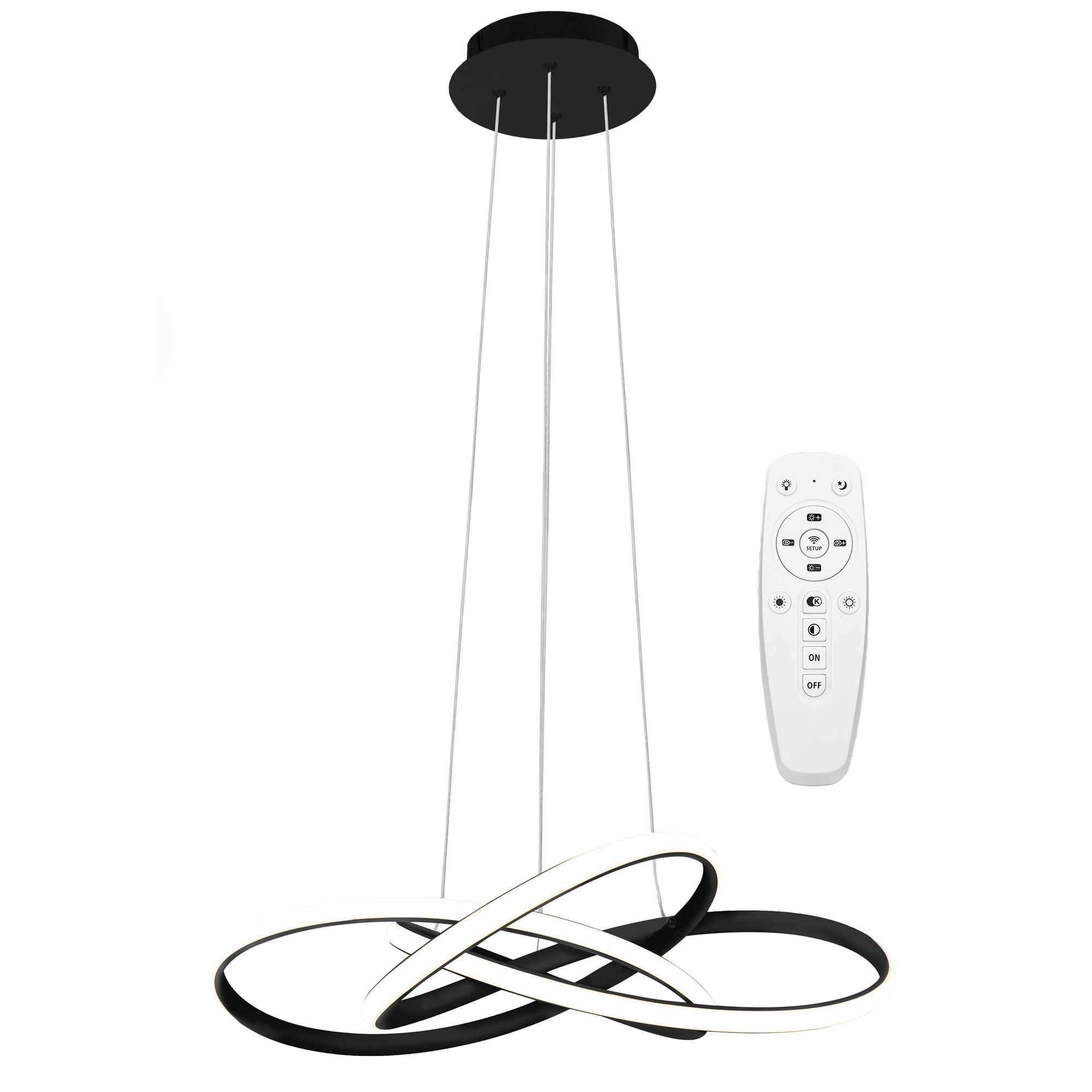 Toolight Moderní závěsné osvětlení LED Lamp APP814-CP Node Black