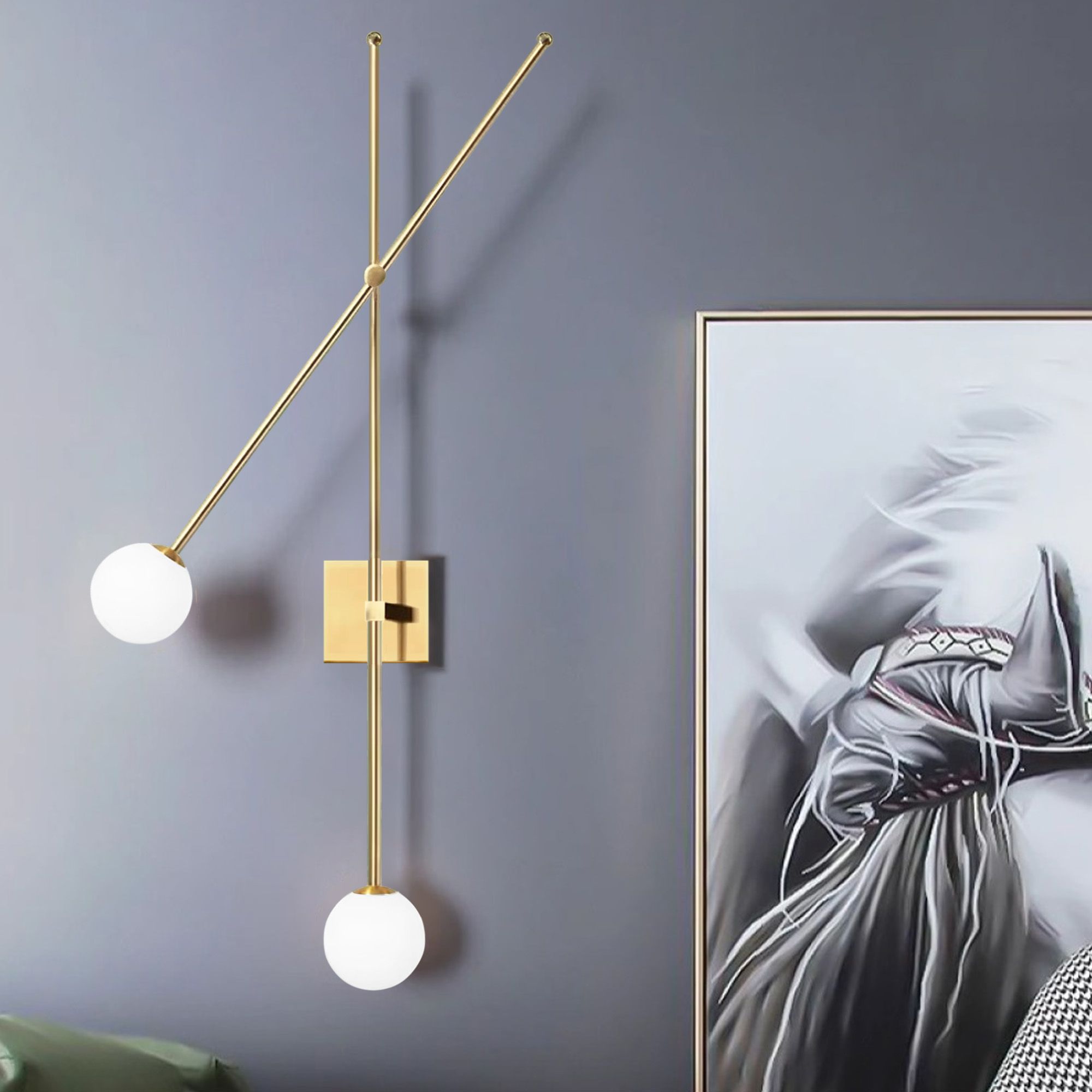 Toolight Nástěnné osvětlení Modern APP1594-2W gold - Obrázek 2