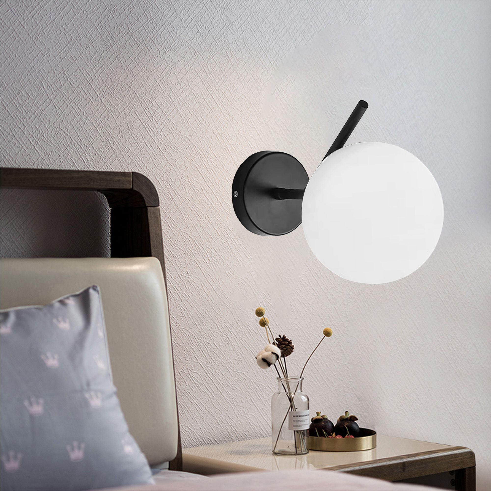 Toolight Nástěnné osvětlení Modern G099-1W černé - Obrázek 2