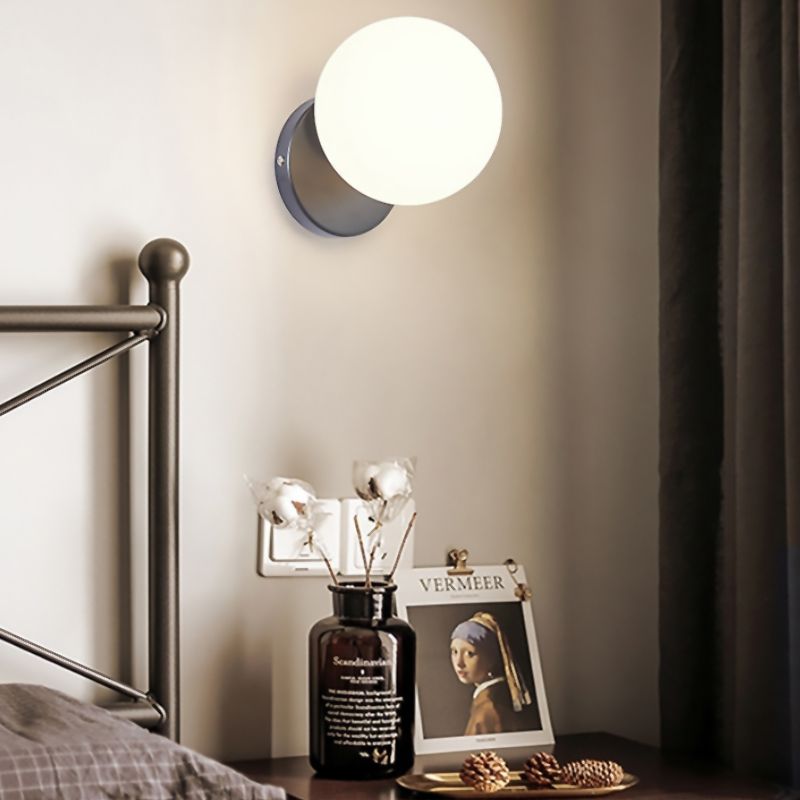 Toolight Nástěnné svítidlo Skleněné kulové nástěnné svítidlo APP949-1W Black - Obrázek 2